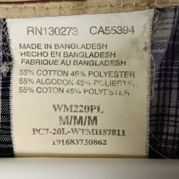 Vintage Wrangler Western Plaid Short Sleeve Shirt Pearl Snap Front Size M Purple - Picture 3 of 7